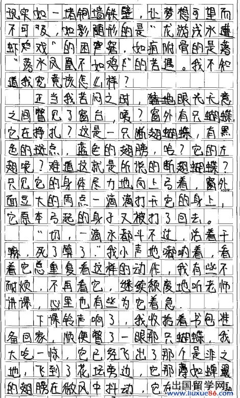 ★2012中考满分作文欣赏:无畏风雨 勇往直前_中考作文_出国留学网