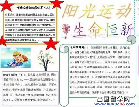 体育手抄报图片:阳光运动的相关文章