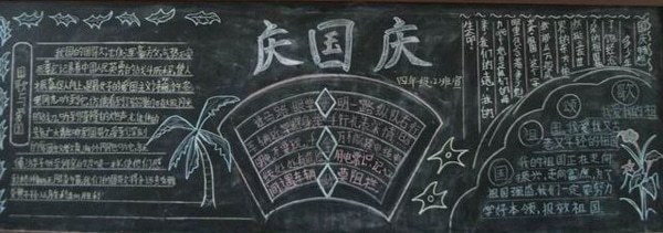 小学生庆国庆黑板报设计